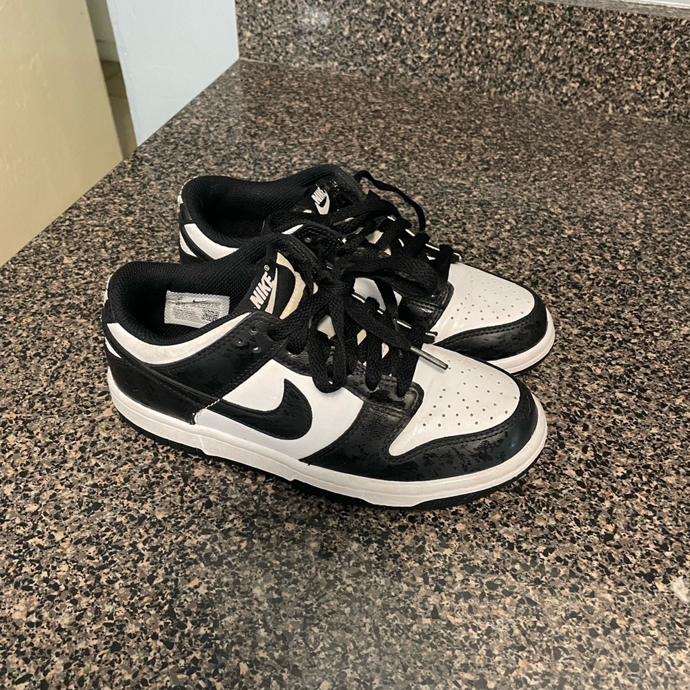 Nike Black and White Low-Top Swoosh Sneakers